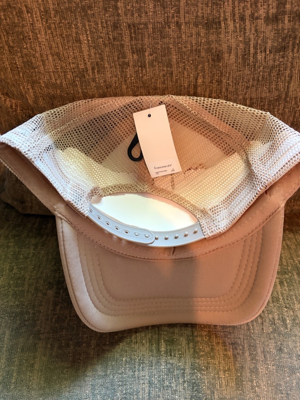 Francesca's Collections Blush Pink Mesh-Back Baseball Cap - Picture 2 of 2